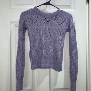 Abercrombie & Fitch Wool Alpaca Blend Purple Knit Sweater Womens Size XXS
